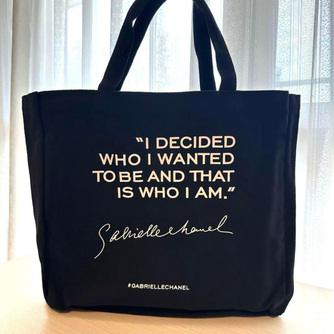 CHANELノベルティ キャンバス トートバッグ ブラック - メルカリ