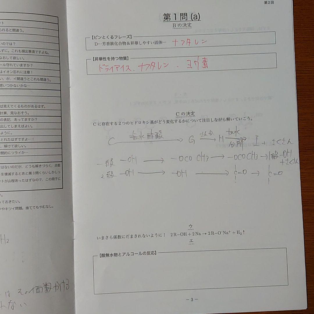 鉄緑会高3化学受験講座 入試化学演習全12回 解答・解説(伊藤正浩先生