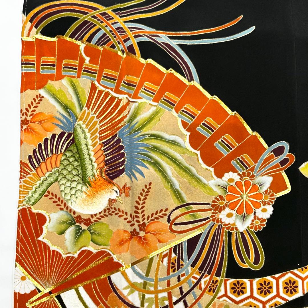 676】友禅•刺繍•金駒刺繍 黒留袖 - メルカリ