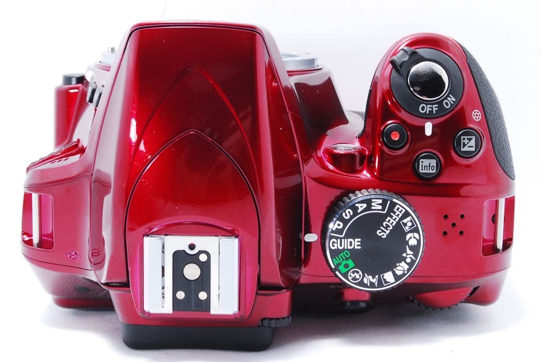 ほぼ新品】ショット数わずか247回 Nikon D3200 レッド スマホ転送