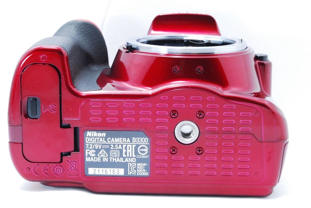ほぼ新品】ショット数わずか247回 Nikon D3200 レッド スマホ転送