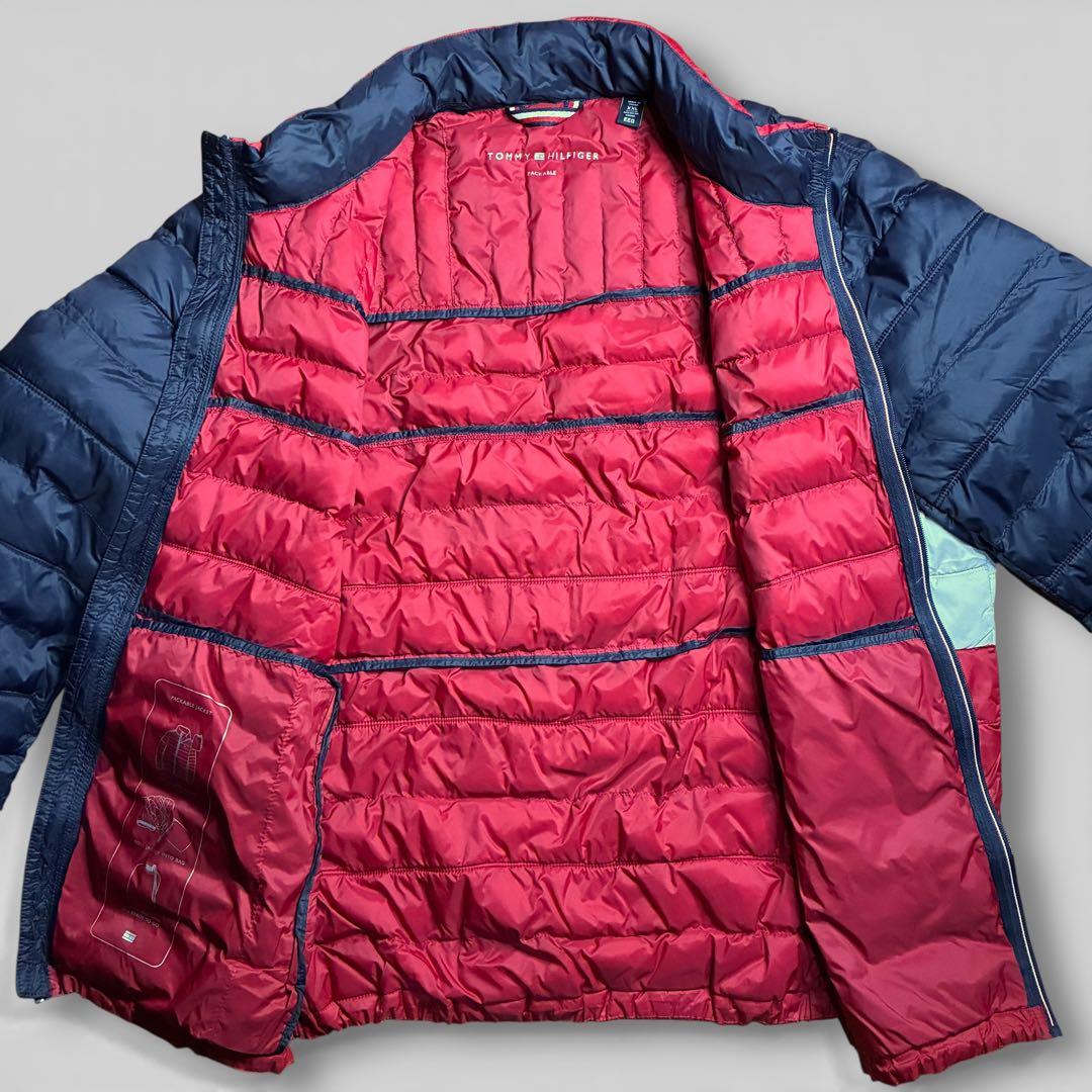 極美品】トミーヒルフィガー パッカブル 中綿ジャケット トリコロール