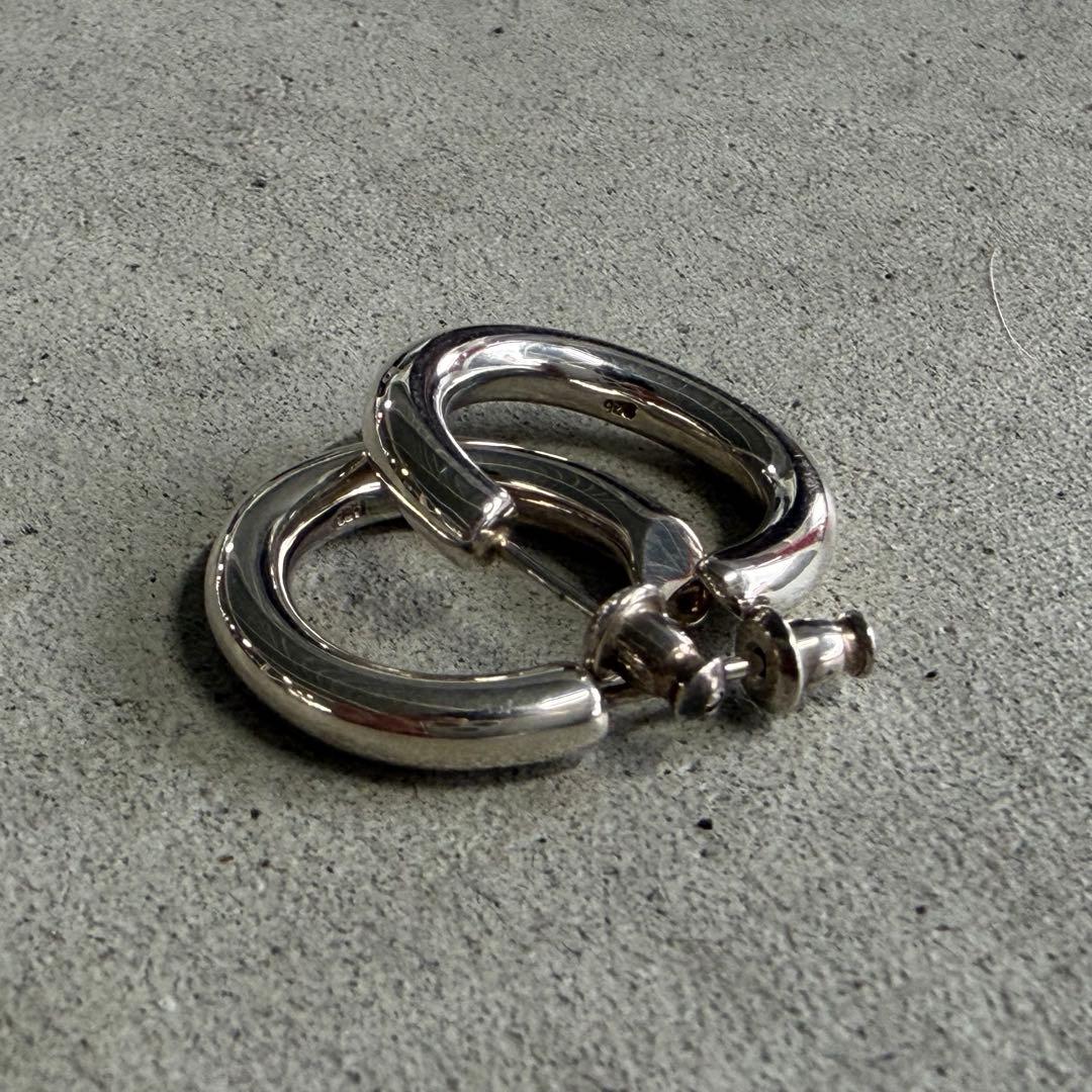 vintage hoop design pierce silver 925