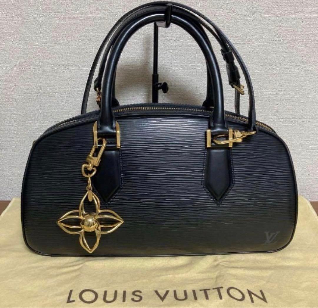 ルイヴィトン ジャスミン ハンドバッグ エピ ブラック ストラップ付