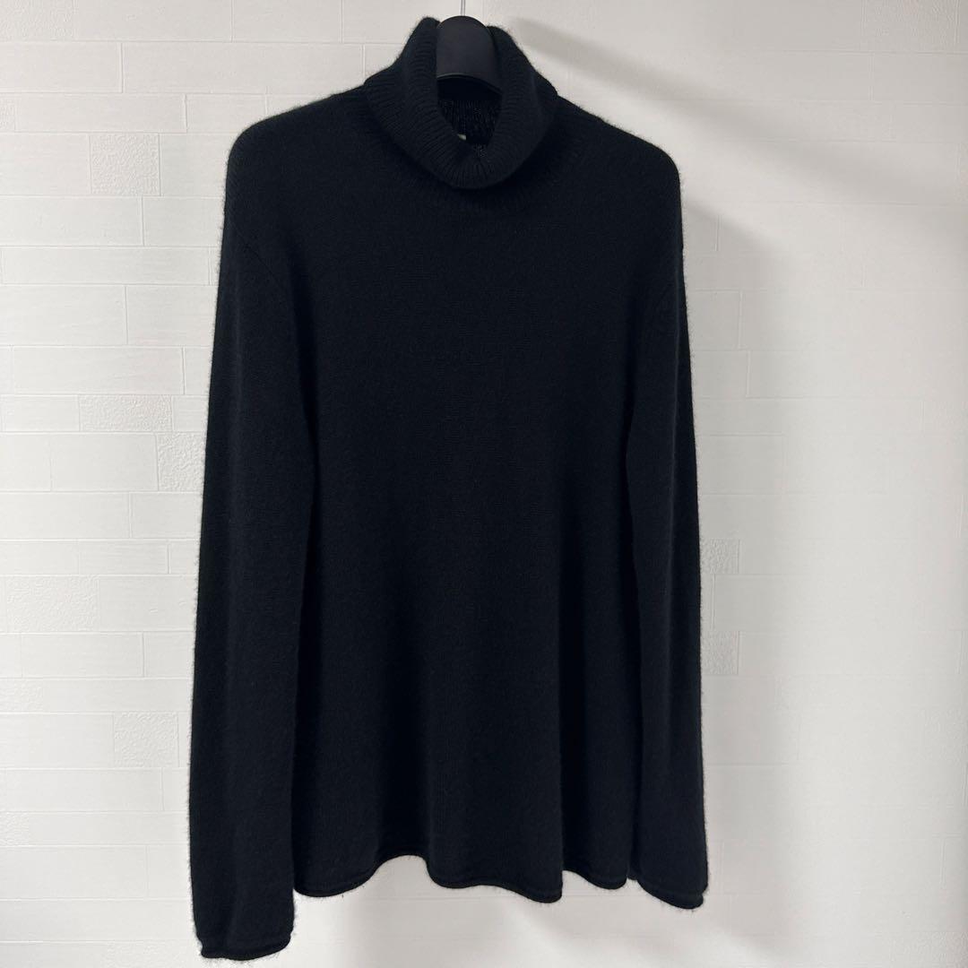 MUJI Labo自然の色を生かして染色したカシミヤタートルネックセーター黒 L 婦人 自然の色を生かして染色した カシミヤタートルネックセーター