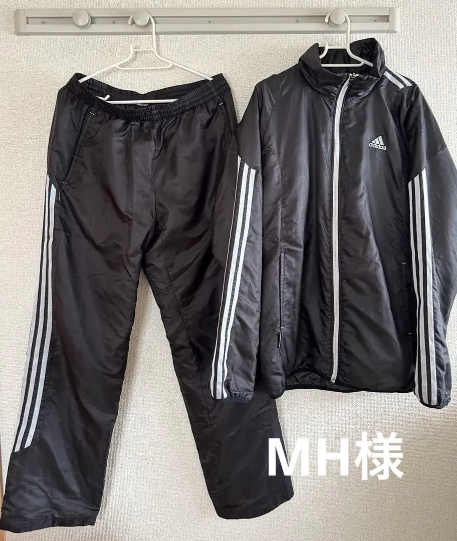 adidas ジャケット パンツ セット O 黒 adidas（アディダス） メンズ ジャージ 上下セット スリーストライプス