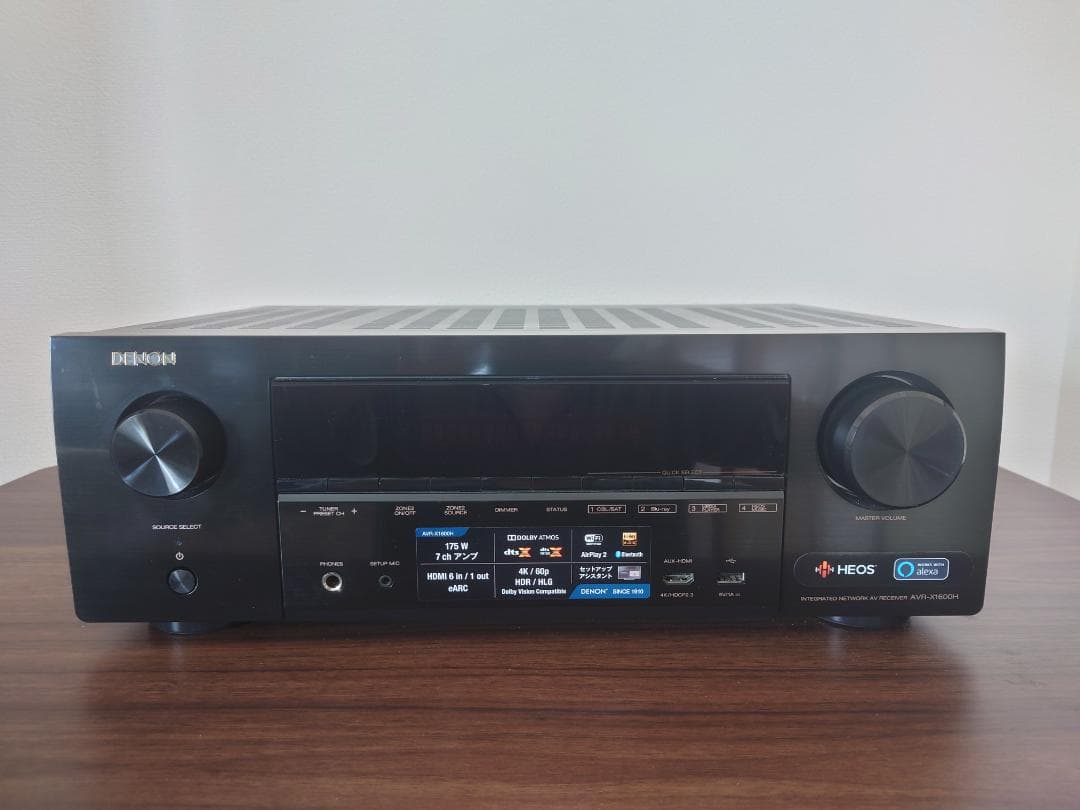 【美品】DENON AVR-X1600H Denon AVR-X1600H 7.2-channel home theater receiver with Wi-Fi