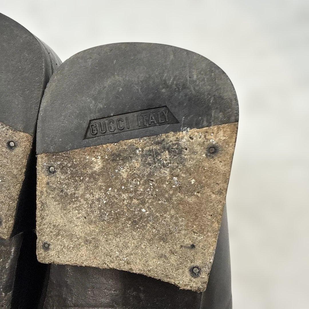 グッチGUCCI レザーブーツ ブラック イタリア製 サイズ44 - メルカリ