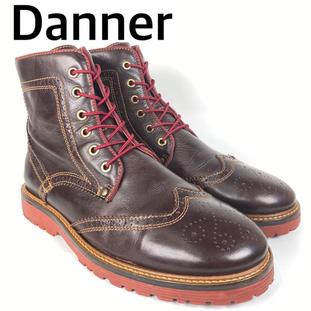 稀少 Danner ダナー ウイングチップメダリオンレザーカントリーブーツ