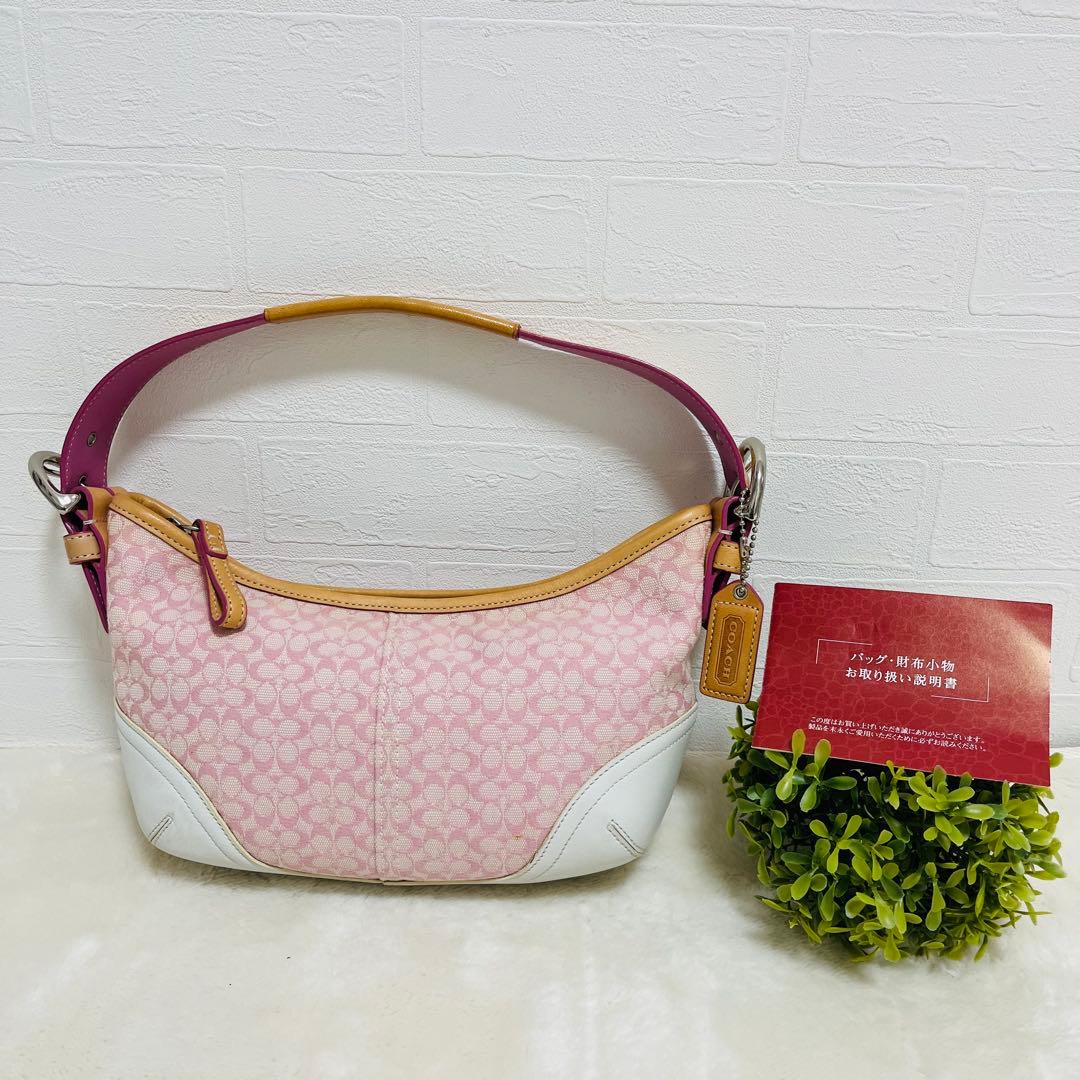 美品✨COACHコーチ アクセサリーポーチ 6351 シグネチャー 希少カラー