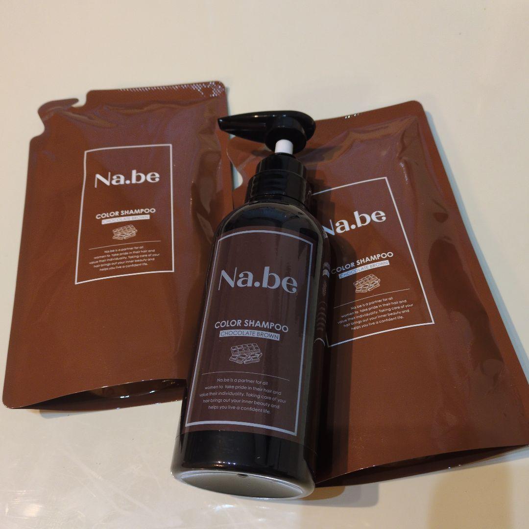 Na.be COLOR SHAMPOO 本体300ml + 詰め替え　ボトル1本 ネセクト] シャンプーボトル ディスペンサー 大容量650ml 3本セット