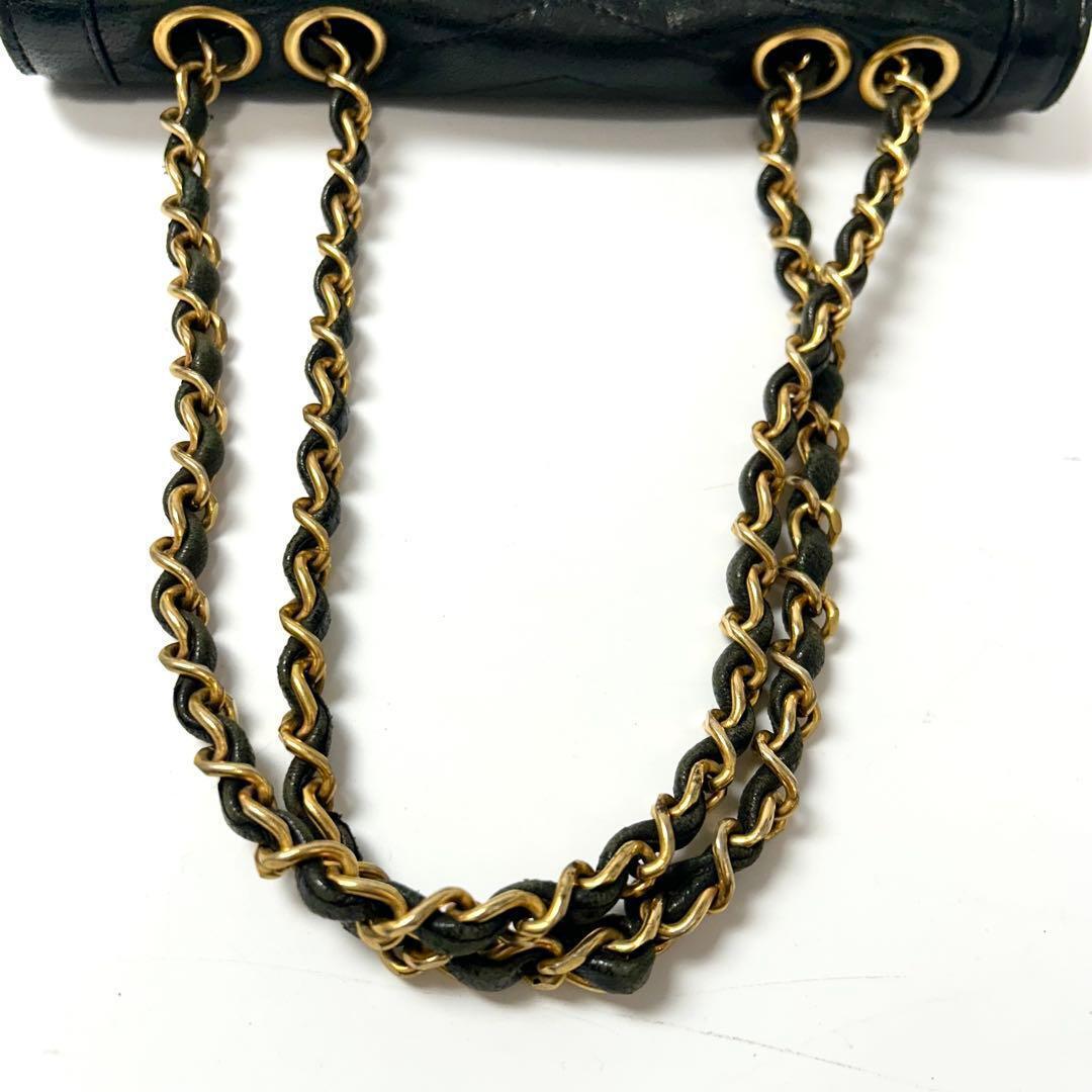 シャネル Vステッチ ラムスキン ターンロック チェーン ショルダー