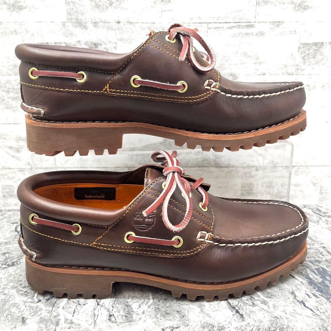 美品✨ ティンバーランド スリーアイ デッキシューズ ブラウン 26.5cm