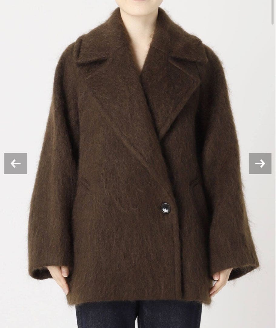 美品【今期】モヘヤMIXシャギーダブルコート - メルカリ