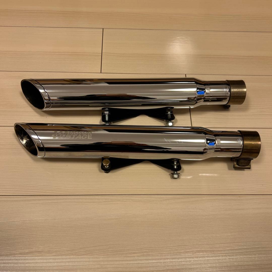 MOTOR STAGE ステンレススリップオン マフラー スポーツスター2015 ブラス76スーパーブラス スポーツスターモデル用 - MOTOR STAGE