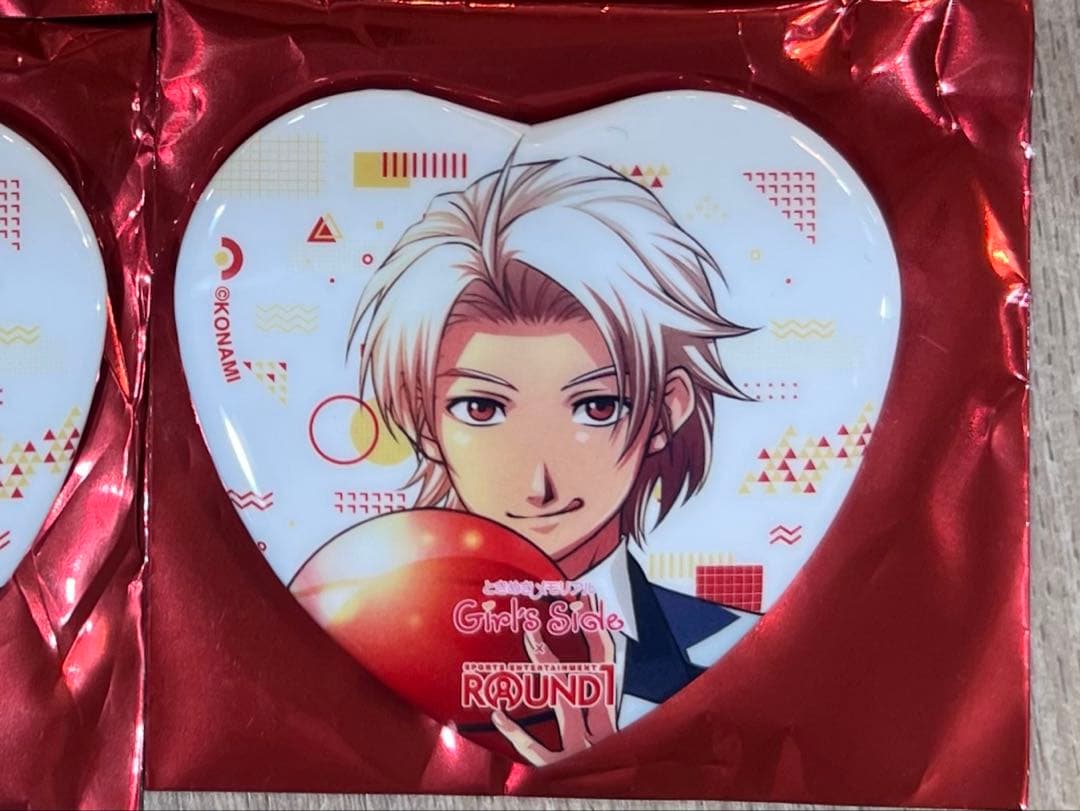 ときメモGS ラウンドワンコラボ ハート缶バッジ 佐伯瑛 - メルカリ