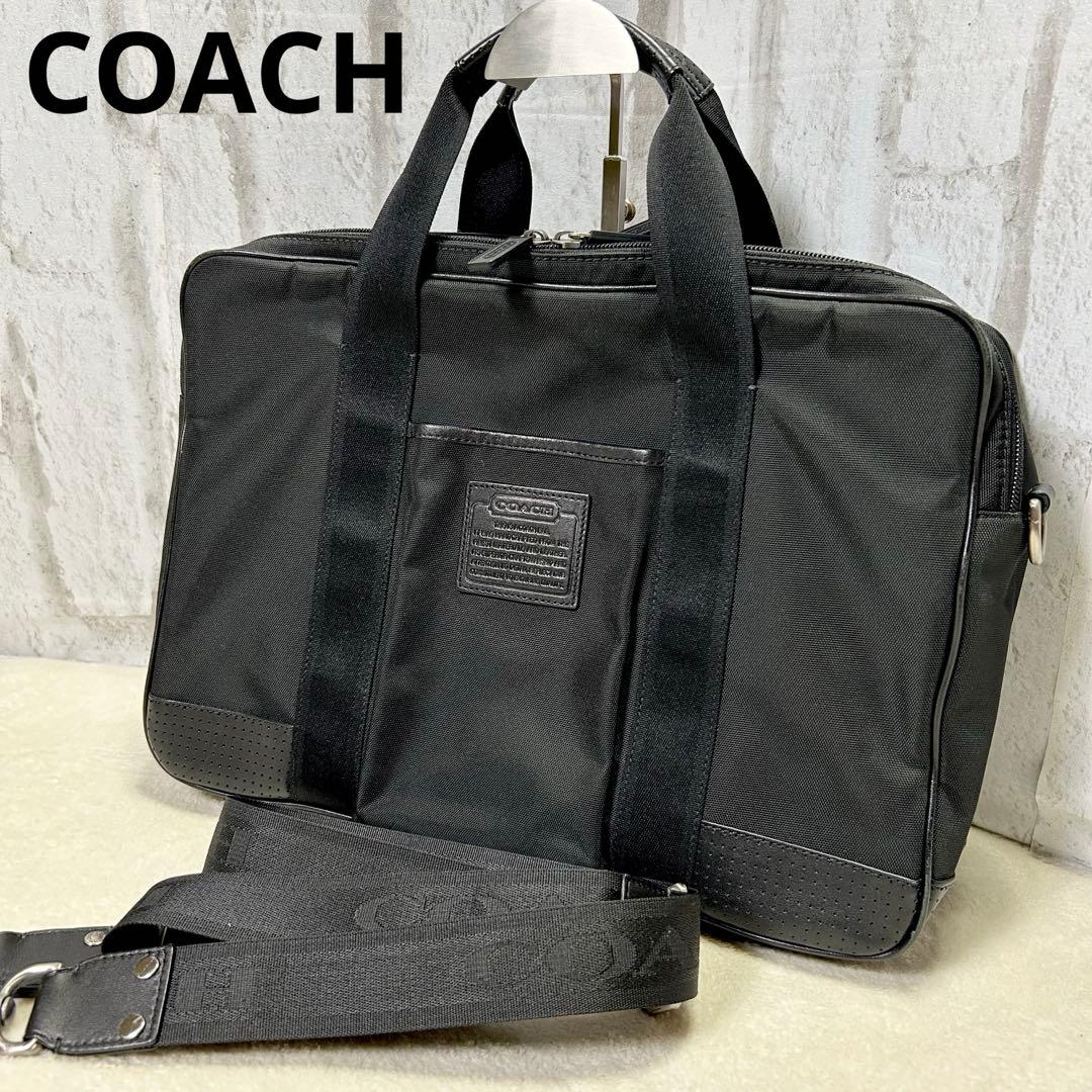 極美品♡coach ブリーフケース　大容量ビジネスバッグ　A4収納　ショルダー有 楽天市場】大容量（ブランドコーチ）（ビジネスバッグ・ブリーフケース