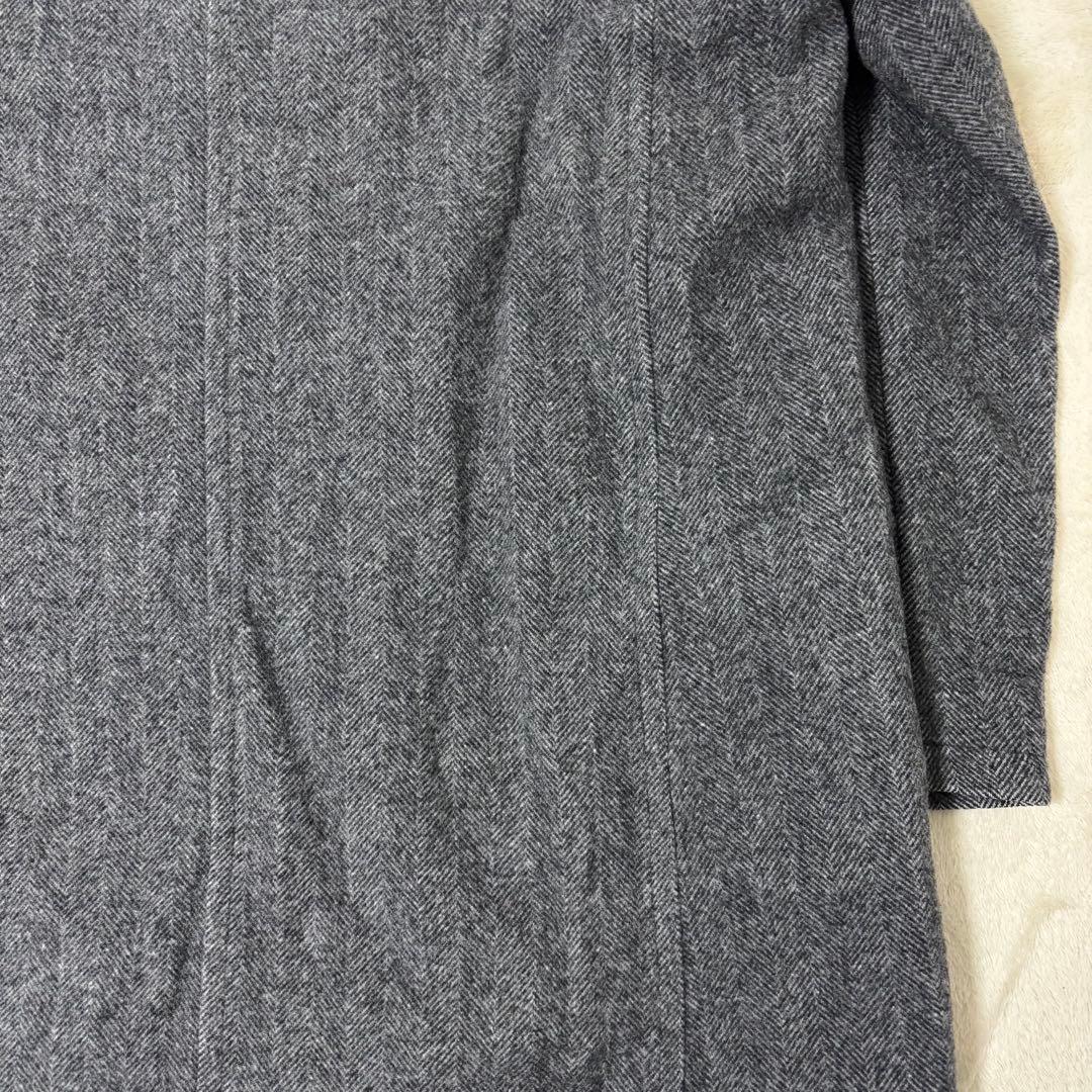 2023AW】relume☆尾州ウールスーパー100モッサスタンドコートグレー