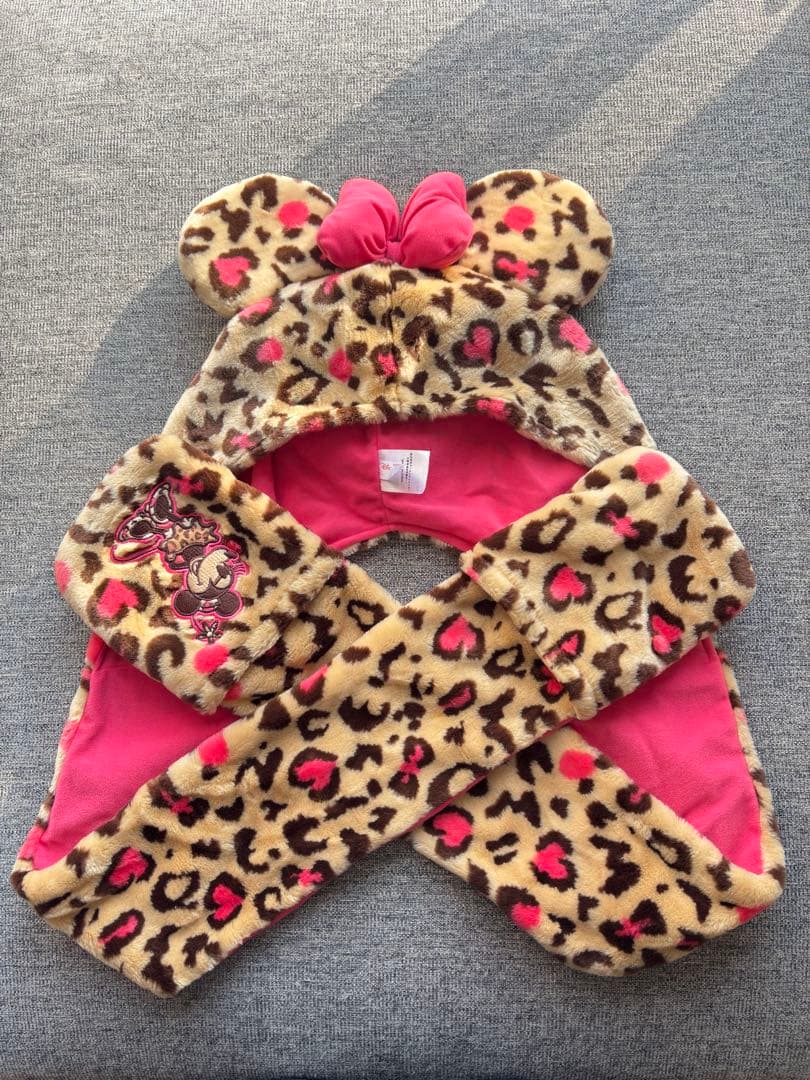 東京ディズニーリゾート ヒョウ柄マフラー ファンキャップ 平成スタイルのヒョウ柄ファンキャップが東京ディズニーリゾートで新