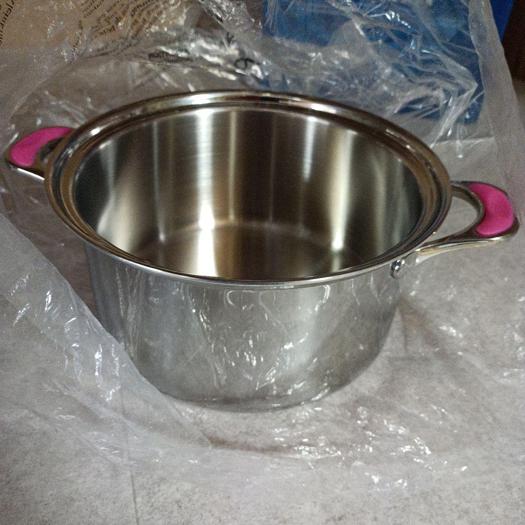 【希少・未使用】ビタクラフト　フロリダ　両手鍋　ピンク　4.0L