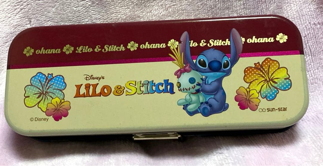 スティッチ＆スクランプ 3段缶ペンケース 筆箱 平成レトロ ディズニー