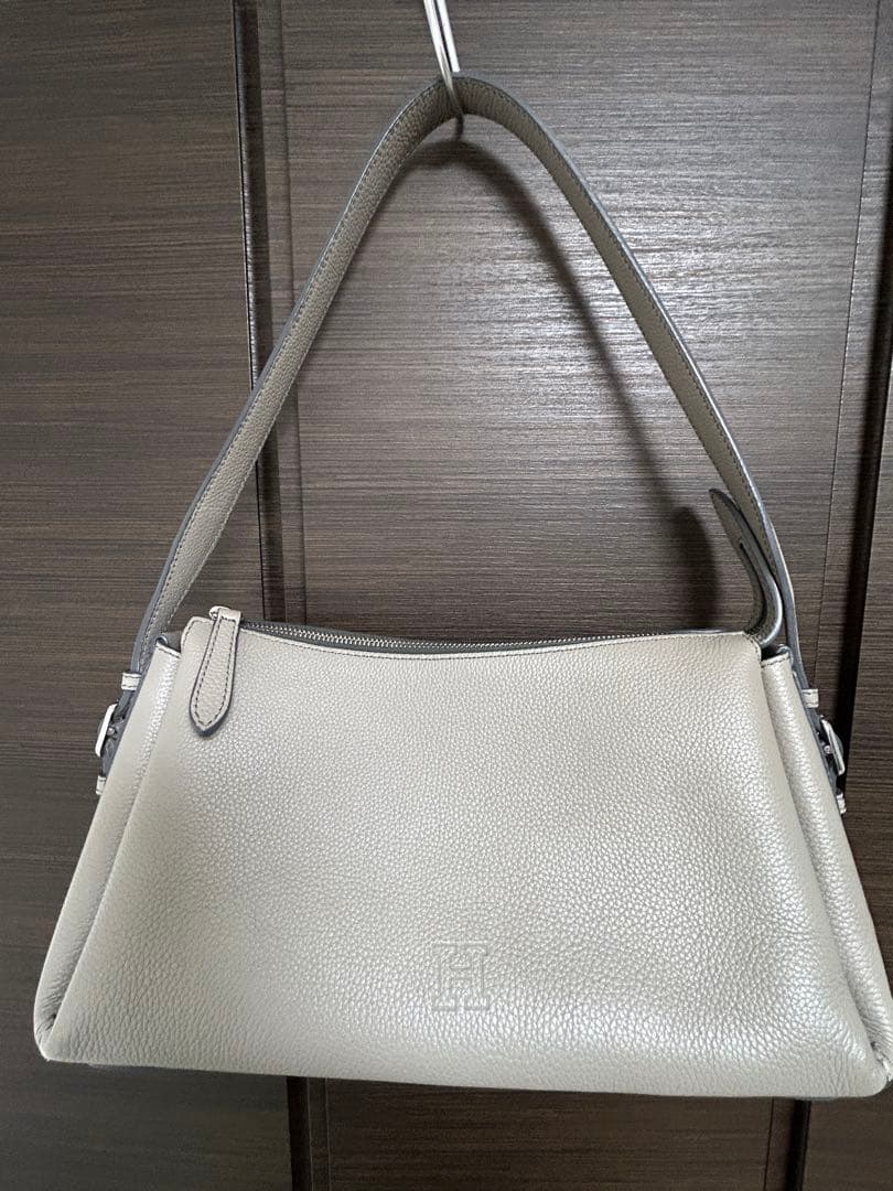 最新【極美品】ヒロフ サルト ハンドバッグ 上品コーデ グレージュ