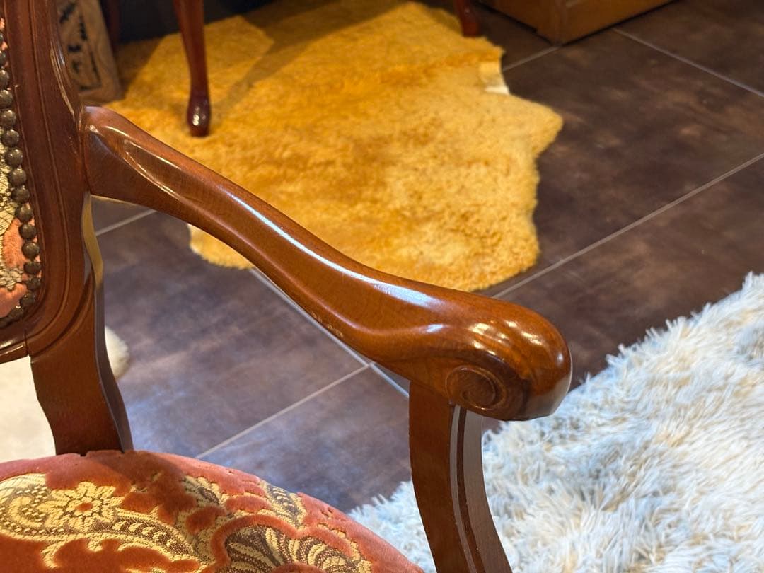 ヴィンテージ ロココ アームチェア 猫脚 クラシック クラシカル 金華山