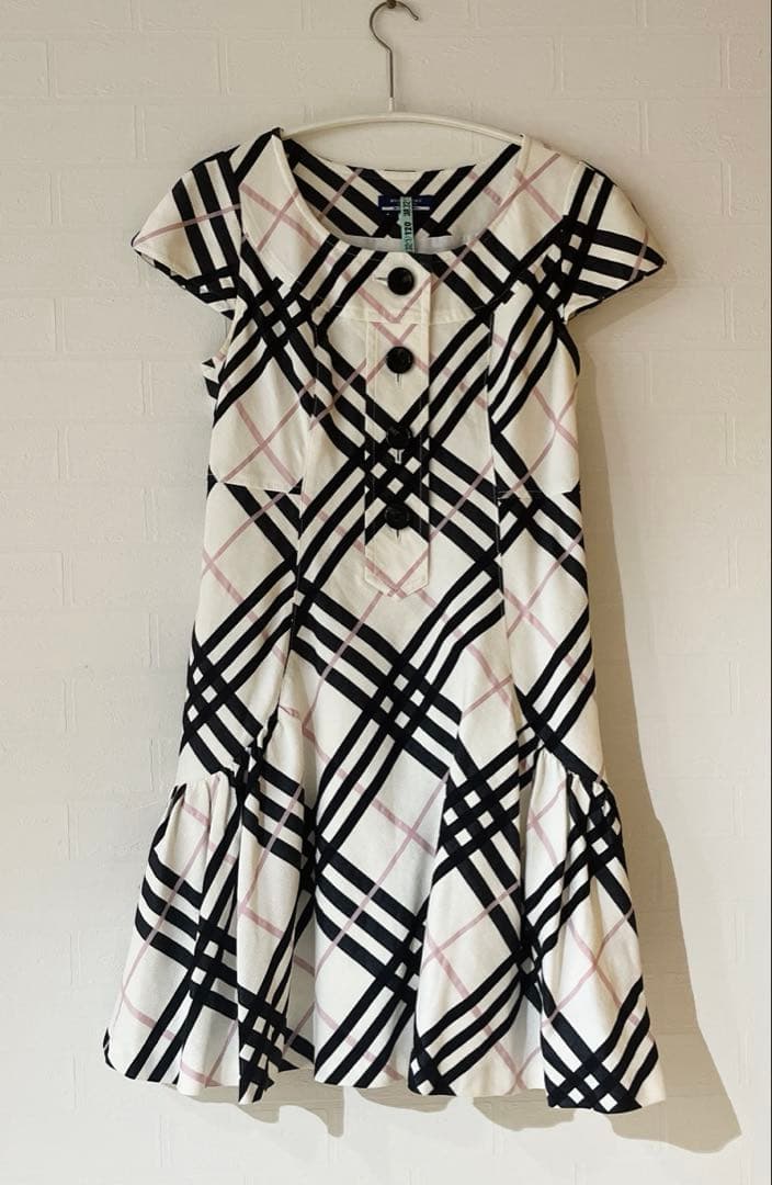 BURBERRY BLUE LABEL チェック柄 半袖ワンピース 38 - メルカリ