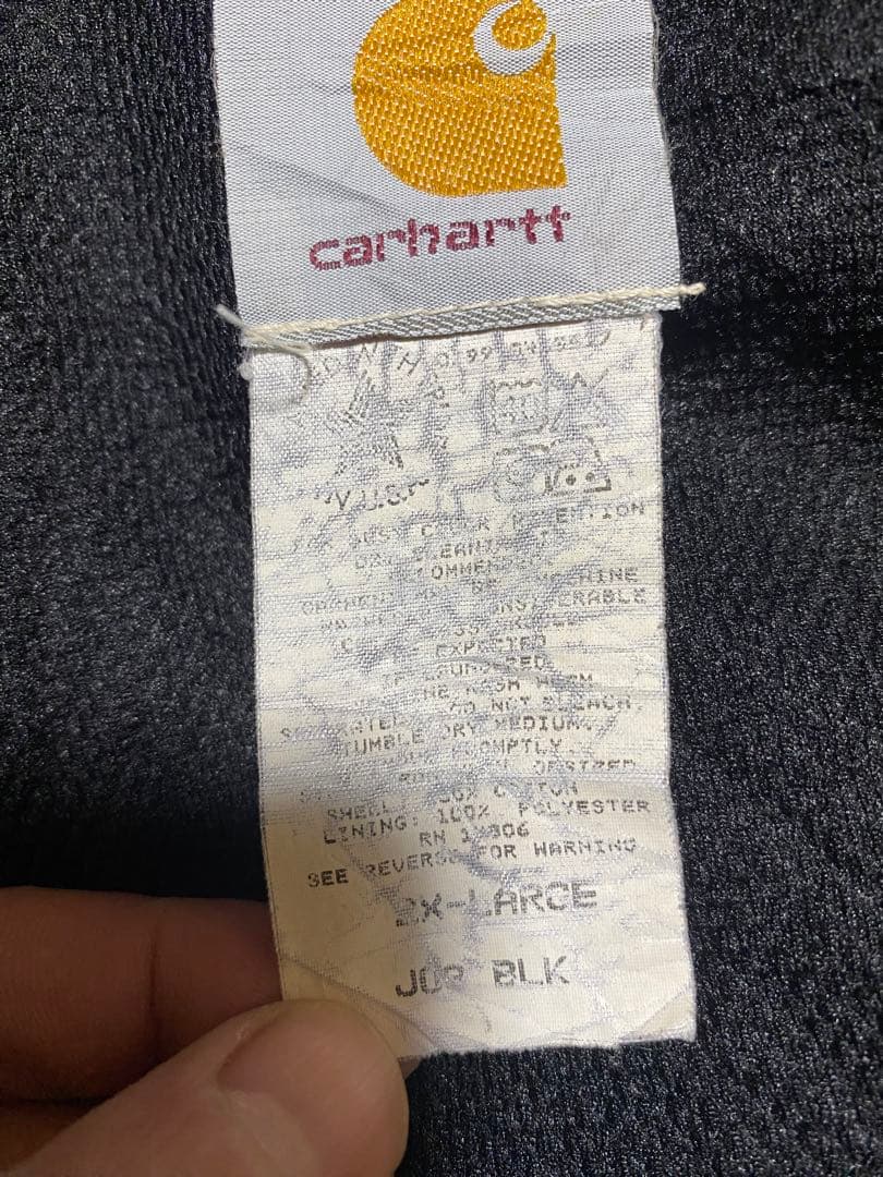 カーハート 黒 フェード 星タグ アクティブジャケット made in USA