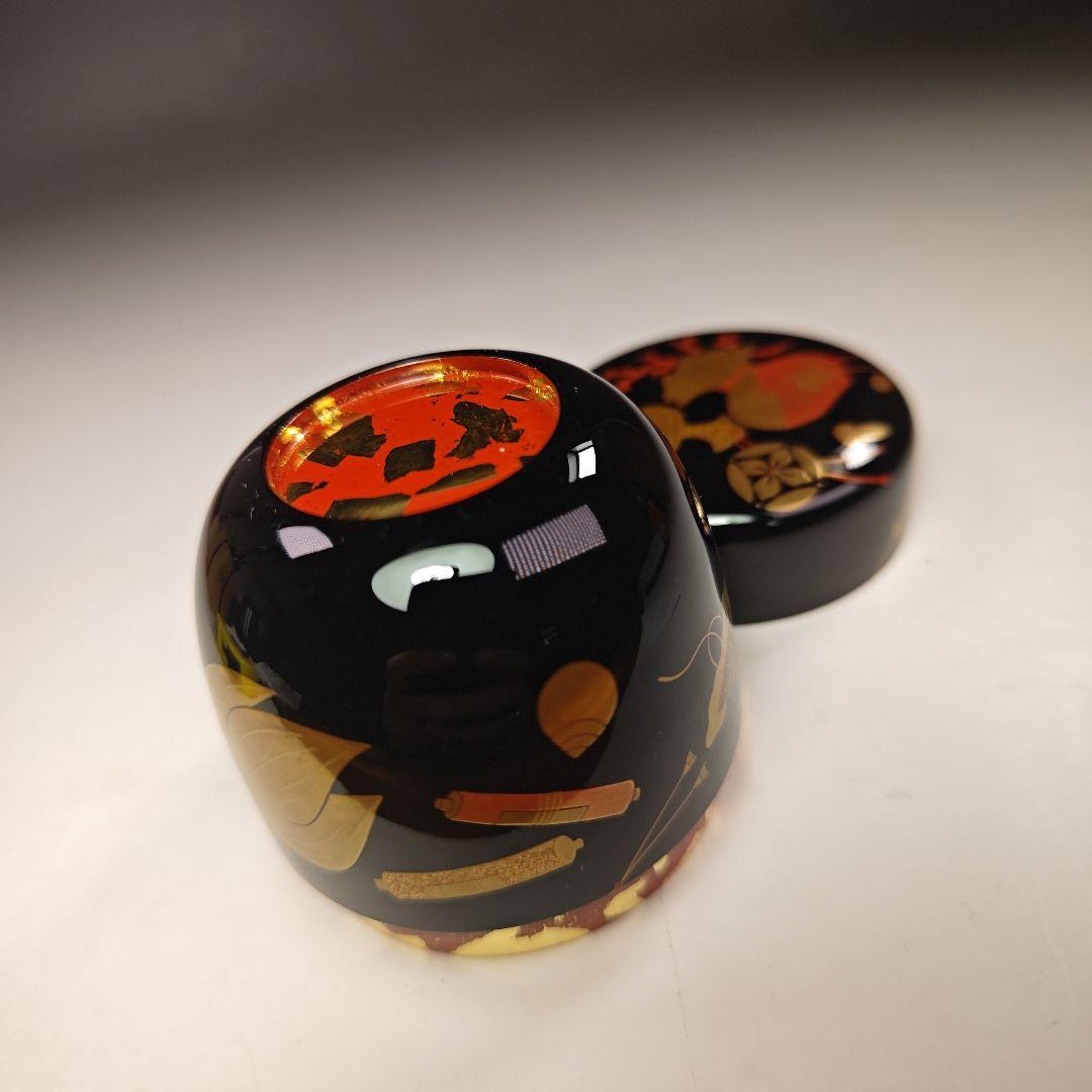 イ720 棗『竹内幸斎作』『宝尽蒔絵 大棗 共箱』漆塗