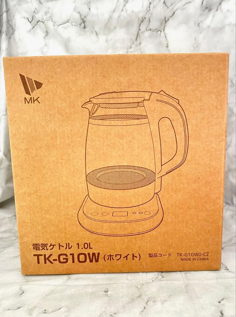 エムケー精工　光るガラス電気ケトル　1.0L 9段階温度調節