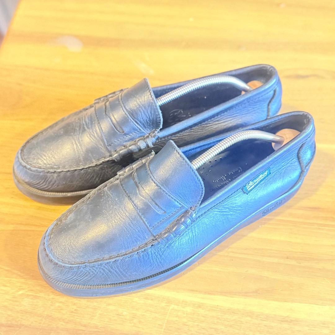 paraboot パラブーツ ドライビングシューズ 黒レザー Paraboot（パラブーツ） レザー スリッポン メンズ 本革 ANVERS