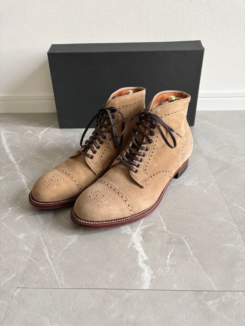 極美品☆オールデン41802H スエードレースアップブーツ 7.5D Alden