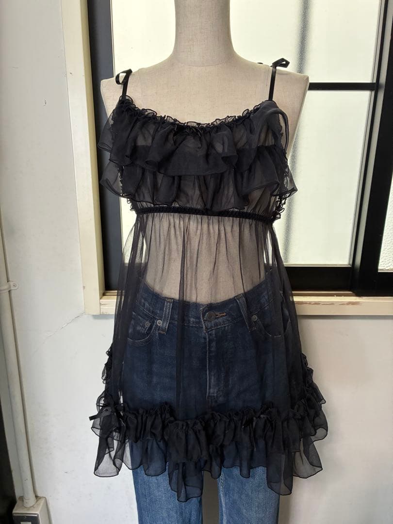 y2kサテン姫ギャルレースリボンゴシックキャミフェアリーグランジ古着