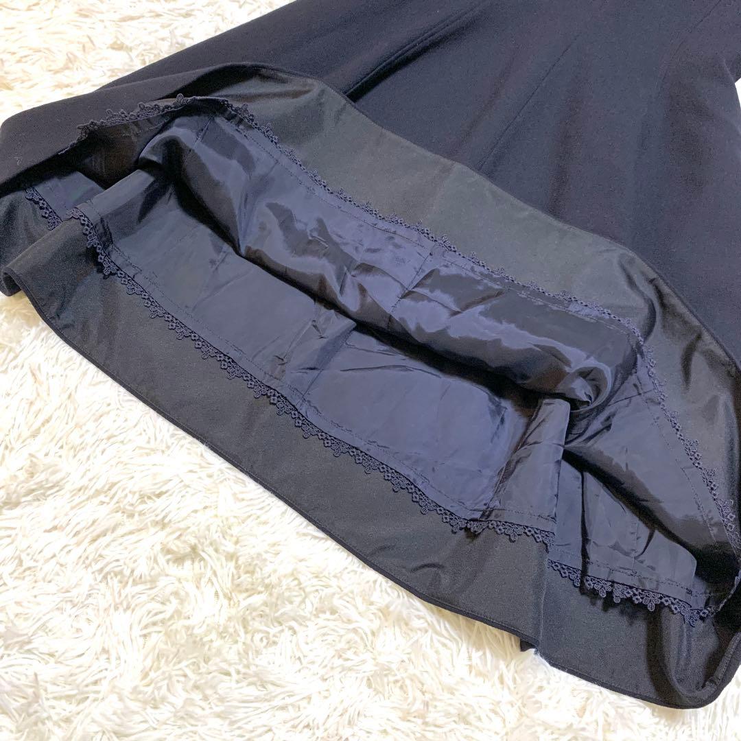 美品✨希少サイズ フォクシー FOXEY Vバロン ウール ワンピース 42