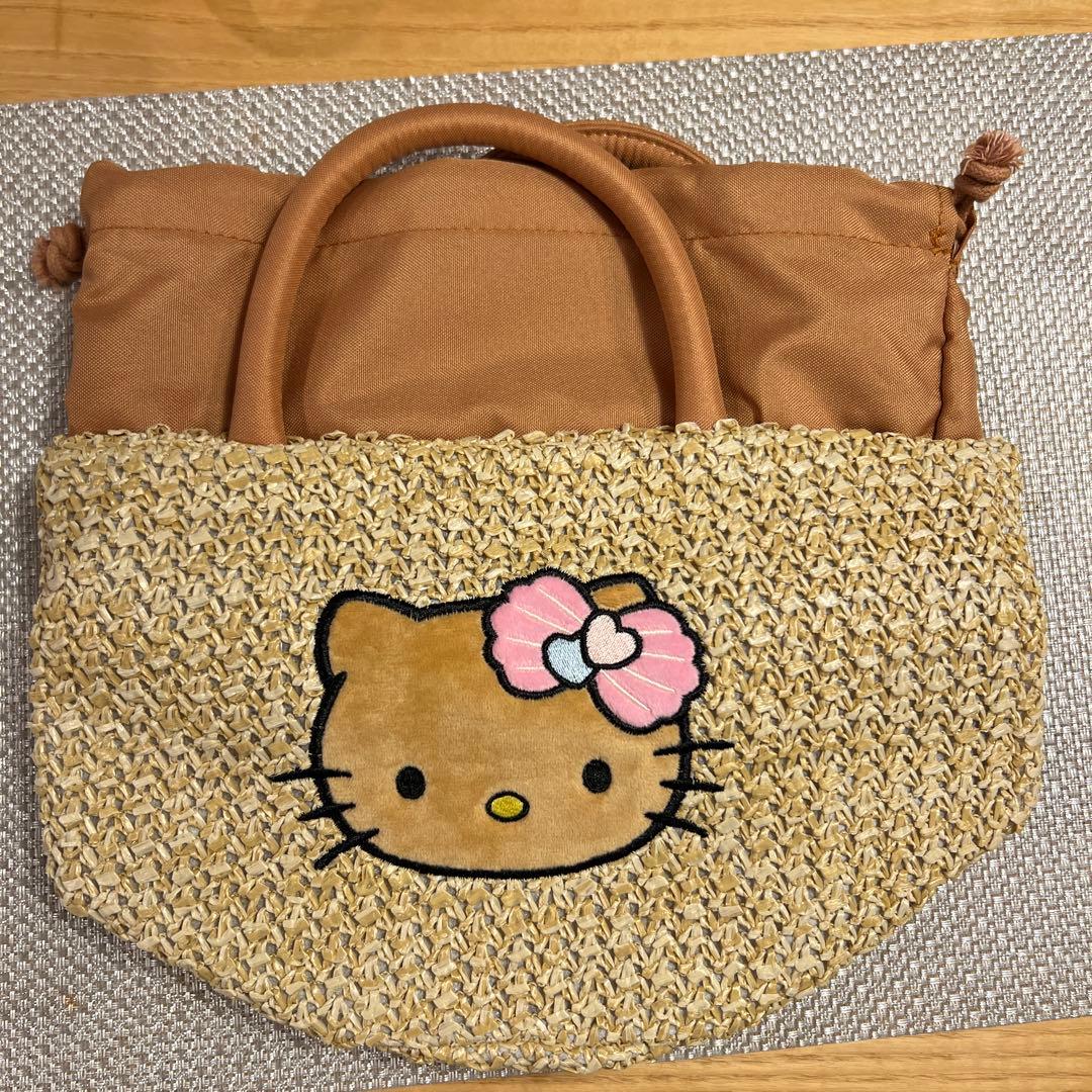ハローキティ 日焼けデザイン カゴバック 宝島社 キティ カゴバッグ