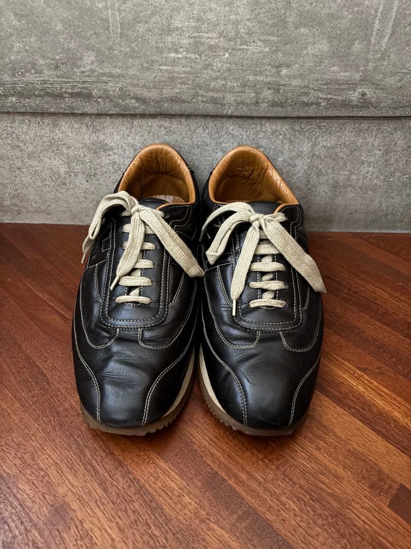 HERMES エルメス ローカットレザースニーカー 42 26.5cm