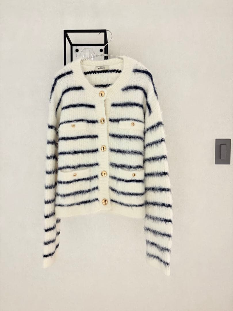 今期 新作 poláura シャギーニットカーディガン ポローラ sheller