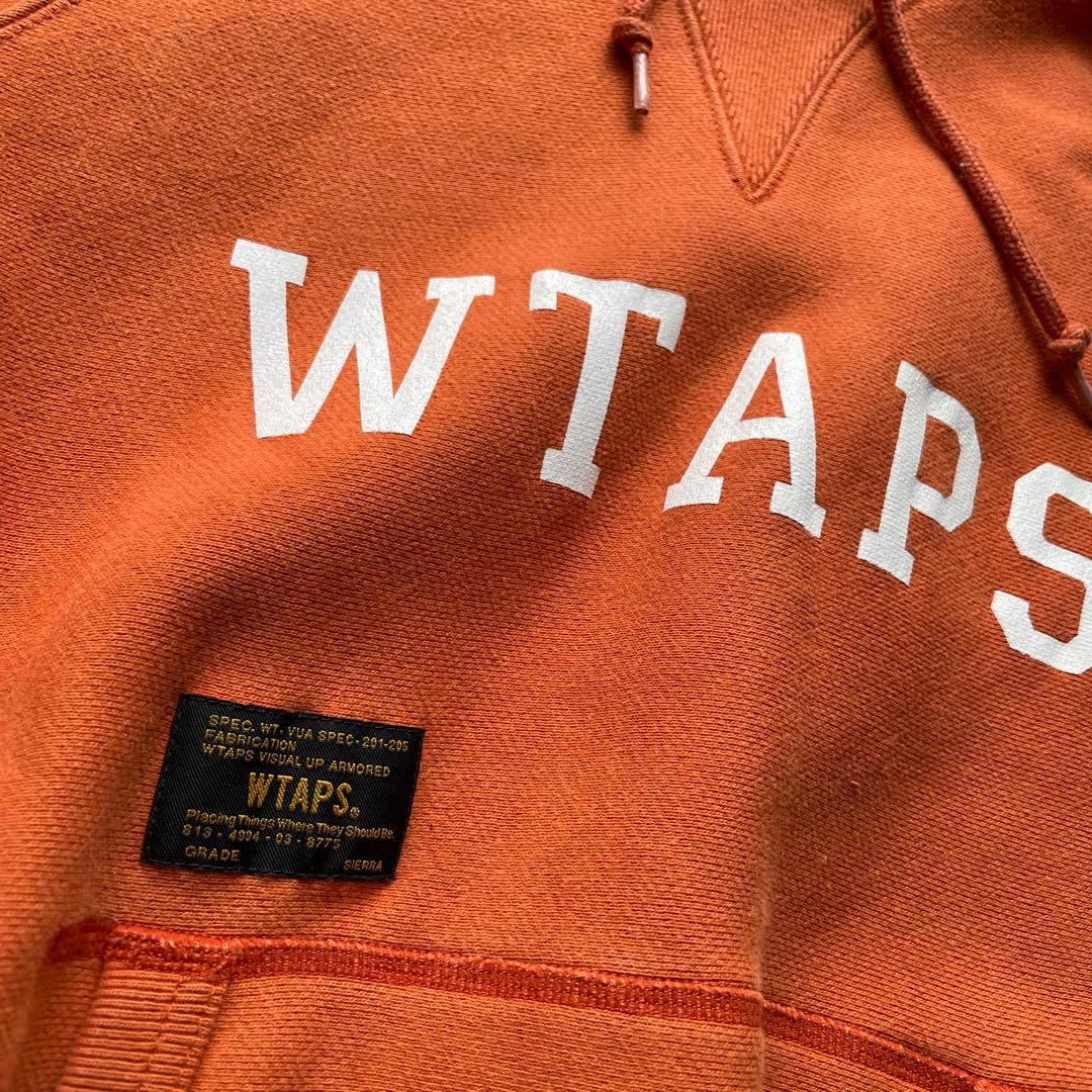 WTAPS ダブルタップス オレンジ プリント スウェット パーカー S