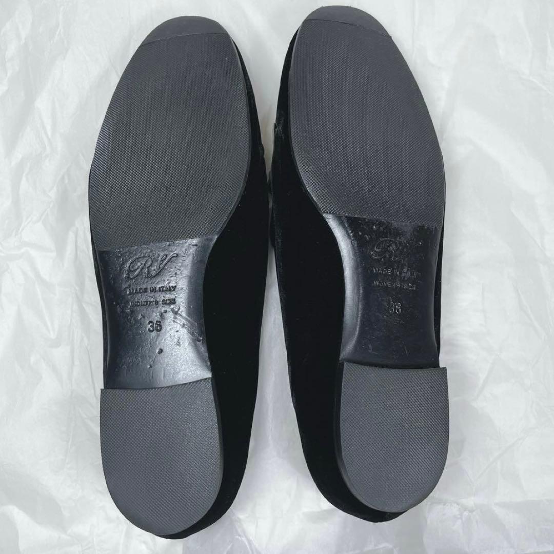 美品✨ロジェヴィヴィエ　ベルベットフラットシューズ　モチーフ　23〜23.5cm