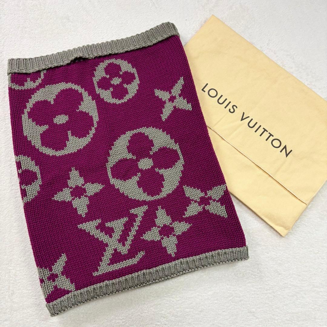 未使用級 ルイヴィトン スヌードグランフロア ネックウォーマー モノグラム LOUIS VUITTON（ルイ・ヴィトン） スヌード グランフロア モノグラム