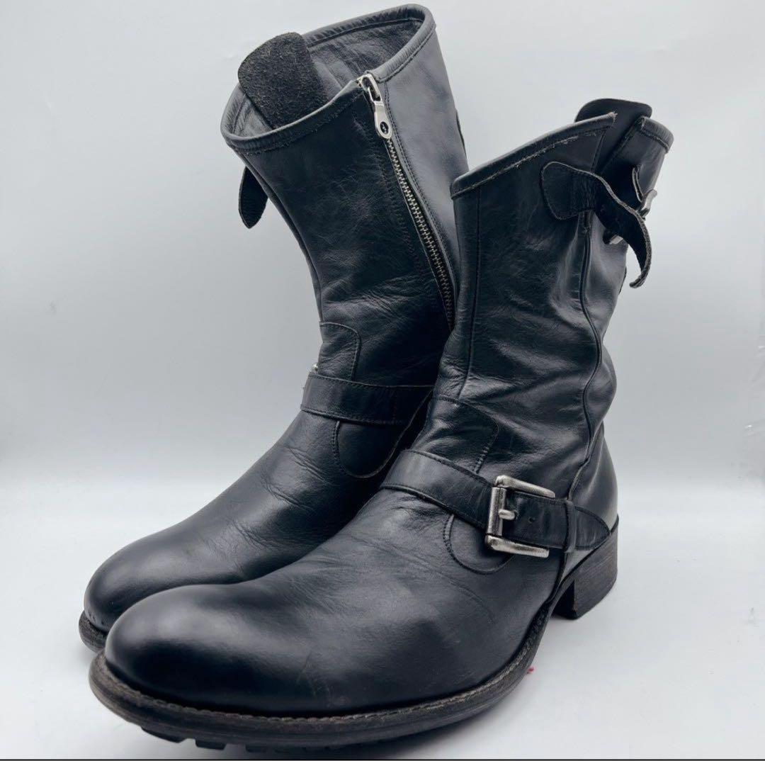 アルフレッドバニスター エンジニアブーツ ベルト バックル 黒 43