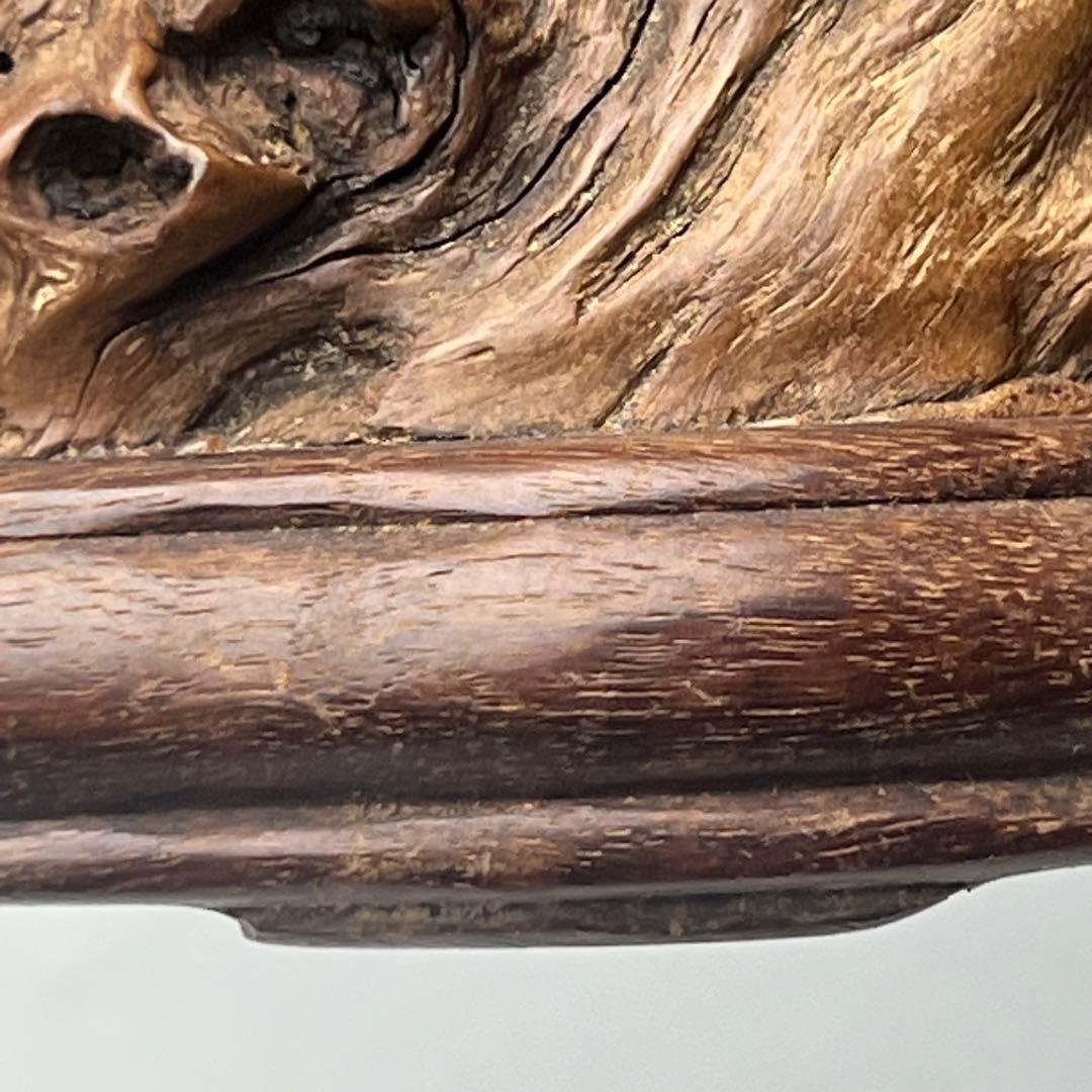 自然木の質感が魅力で優美な逸品 唐物 玉杢筆筒 文房四宝 中国美術