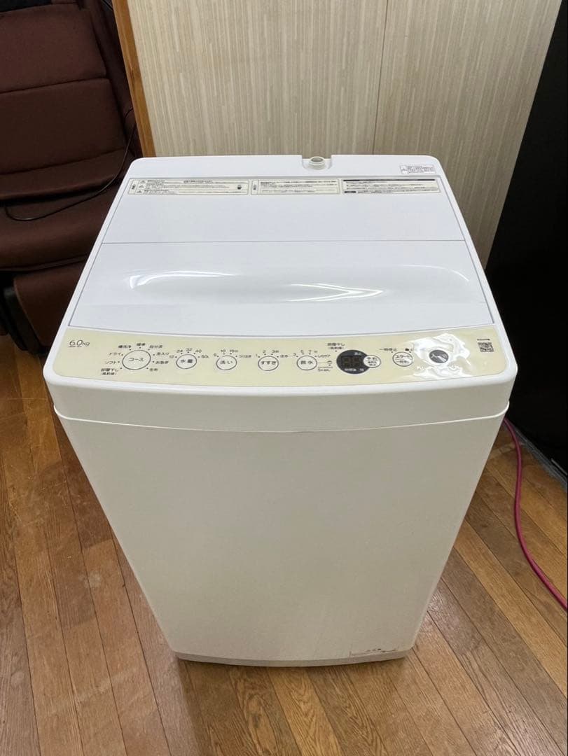 #17 縦型洗濯機 Haier 2022年 6.0kg OBBW-60A 色焼け