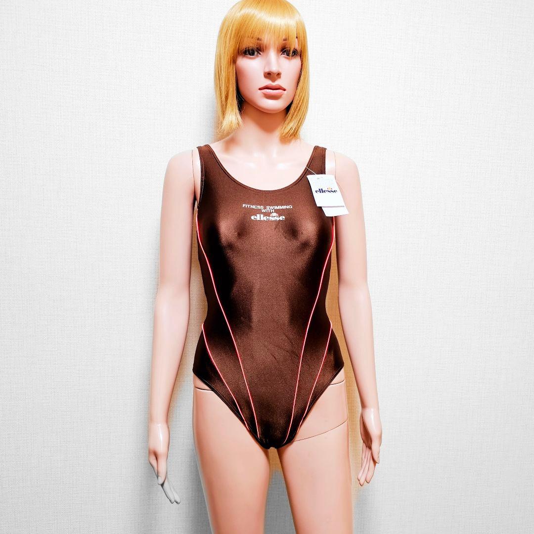 新品 エレッセ ellesse 競泳水着 M 練習水着 光沢 ハイレグ 779 - メルカリ