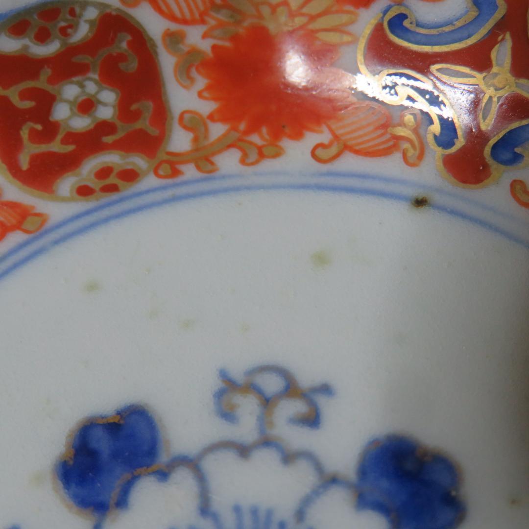 小皿 色絵付 染付 金彩 花弁 唐草 銘 八角皿 5枚 - メルカリ