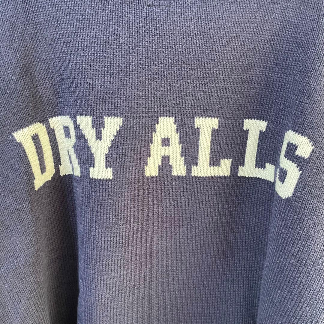 HUMAN MADE 犬刺繍 ニットセーター ネイビー ドッグ ダックスフンド