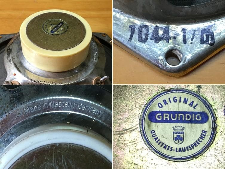 Grundigビンテージ105x155mm口径フルレンジユニット7044/1ペア - メルカリ