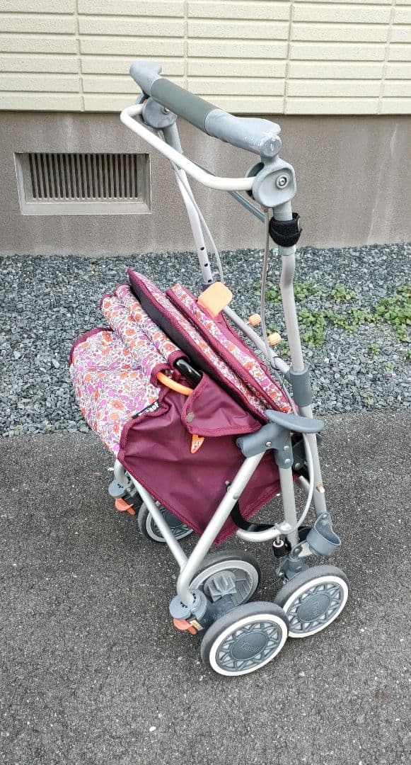 幸和製作所 花柄 シルバーカー テイコブ カゴノアM SLM05 歩行介助