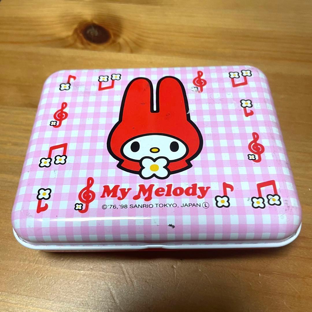 マイメロ 初期 缶ケース 1998年製 赤ずきん チェック柄 平成レトロ